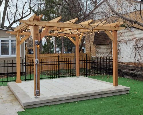 Éclairage de pergola, coins détente